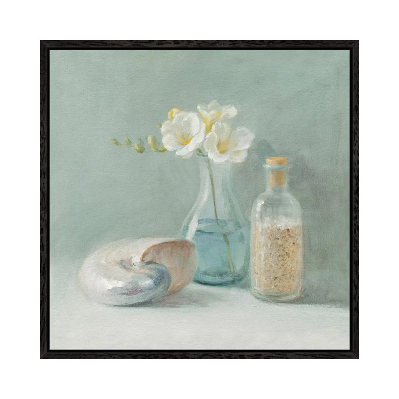 Freesia Spa by Danhui Nai - Print on Canvas, Black Framed, 93.98 cm H x 93.98 cm W