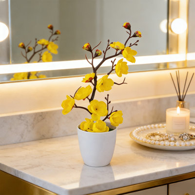 Easily To Maintain Artificial Flower Bonsai Ideal For Home Decoration Office Desk Styling Shelf Decoration And Table Centerpiece Displays