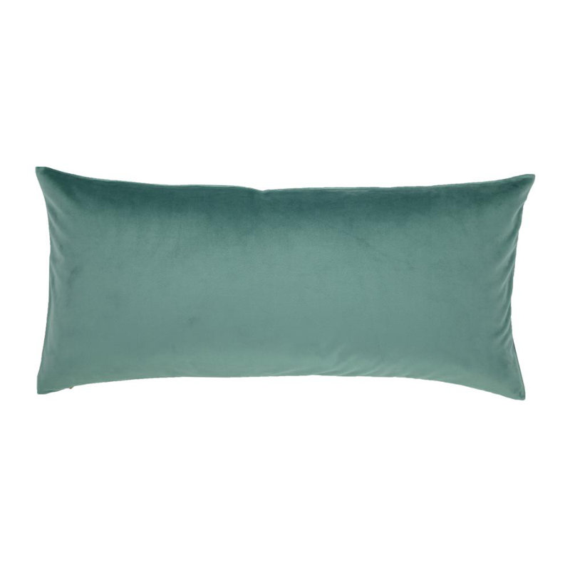 Duchess Rectangular Pillow Cover & Insert, Coal, Rectangle 10"H x 22"W