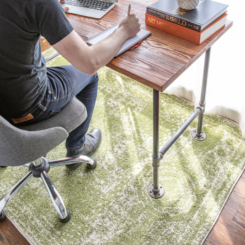 Solid Wood Steel Writing Desk, Sunset Cedar