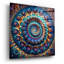 «Blue & Gold Swirl» par Rey Klimt, art mural en verre acrylique-337432276