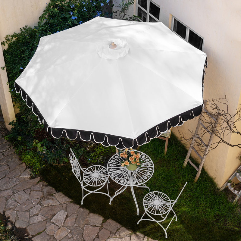 Parasol Adahir 108 avec contrepoids inclus, Noir, noir, noir, noir, Beige
