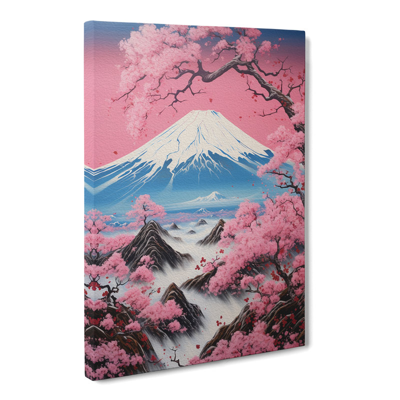 Mount Fuji Neo-Plasticism Art - Wrapped Canvas, 50cm H x 35cm W x 3cm D