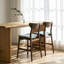 Ensemble de 2 tabourets de bar en bois avec dossier courbé-1076236023-1076236020