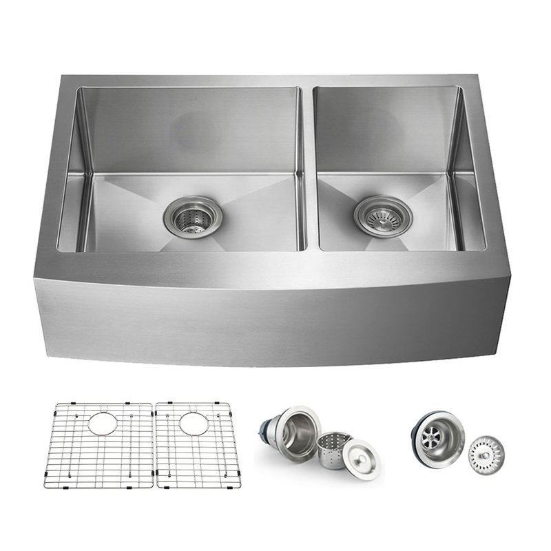 33'' L Double Bowl Stainless Steel Kitchen Sink