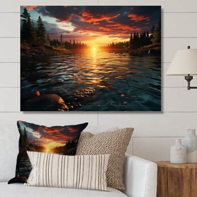 Coucher de soleil sur les eaux scintillantes