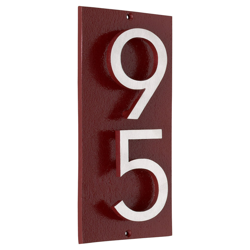 Plaque murale rectangulaire verticale flottante 6 po, Oui, Rouge brique / deux tons