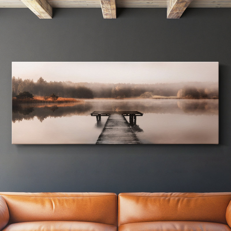 Cozy Dock - Toile tendue avec châssis - Prêt à accrocher, H 20 po x l 50 po