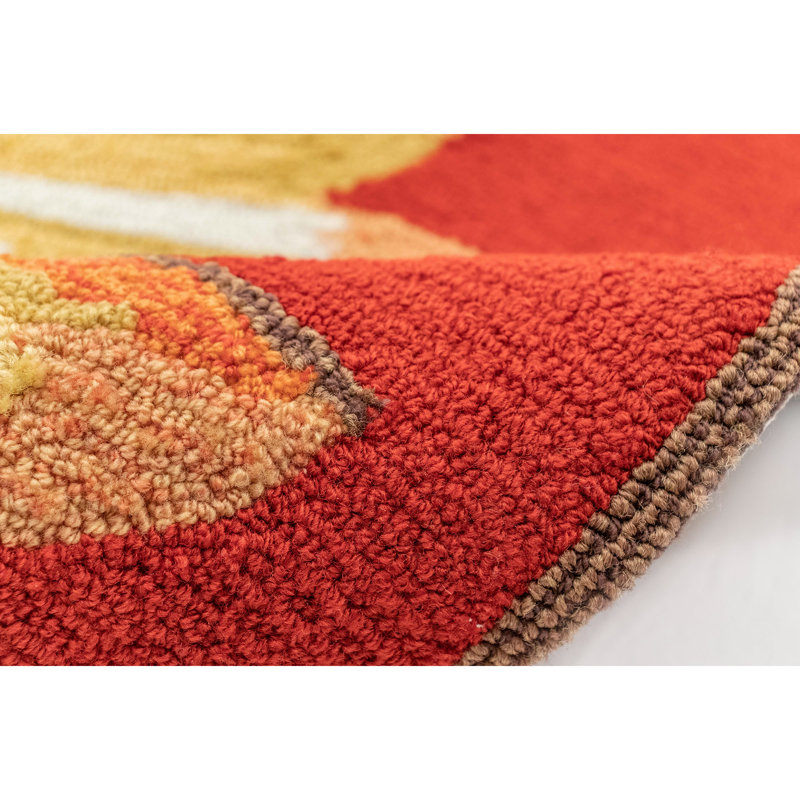 Ismay Kitchen Mat, Red, Rectangle 1'8" x 2'6"