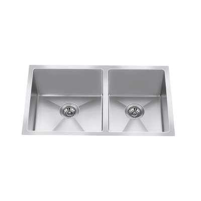 Évier de cuisine à double cuve encastrable L 32 po x l 19 po