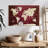 Aliaz Red Longitude World Map-107674949