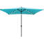 Outdoor 10X6.5Ft Rectangular Umbrella In Turquoise - Solar Led Lights, Protected, With Crank And Tilt Function For Garden Backyard Pool Turquoise, Powered, Mechanism-308925179