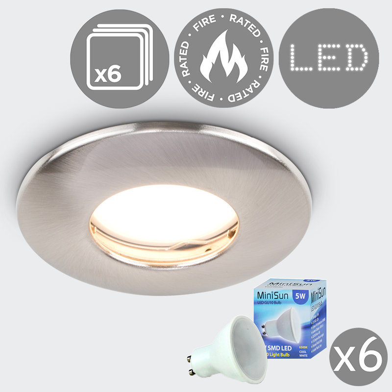 8.6cm Retrofit Downlight, Brushed Chrome, Cool White
