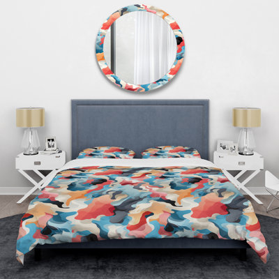 Fashionable Camo Pink IV Abstract Duvet Cover