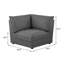 Chaise d'angle rembourrée Barely Black-118107064