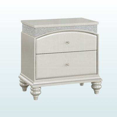 Chicory platinum-colored nightstand