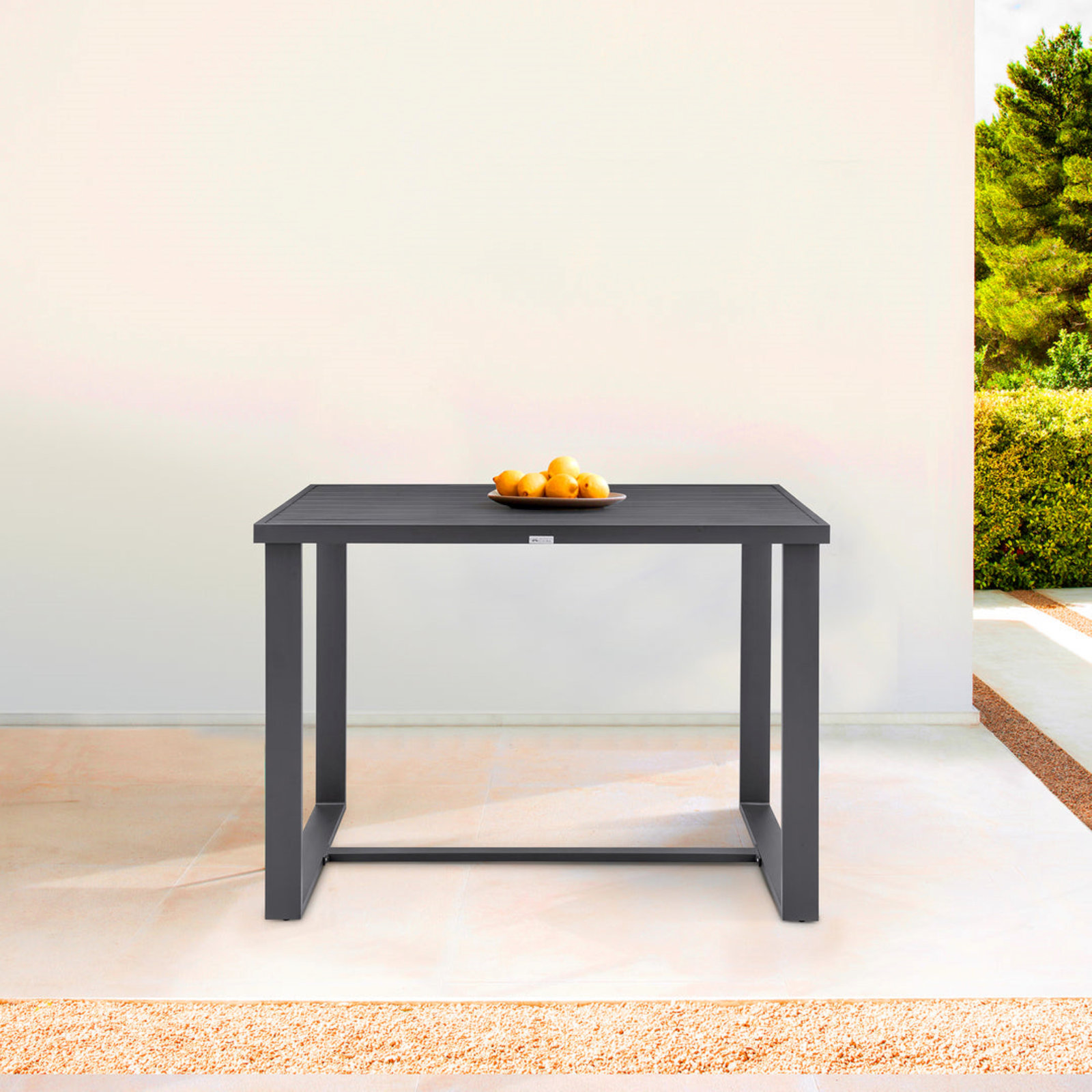 Elza 59'' Metal Outdoor Dining Table