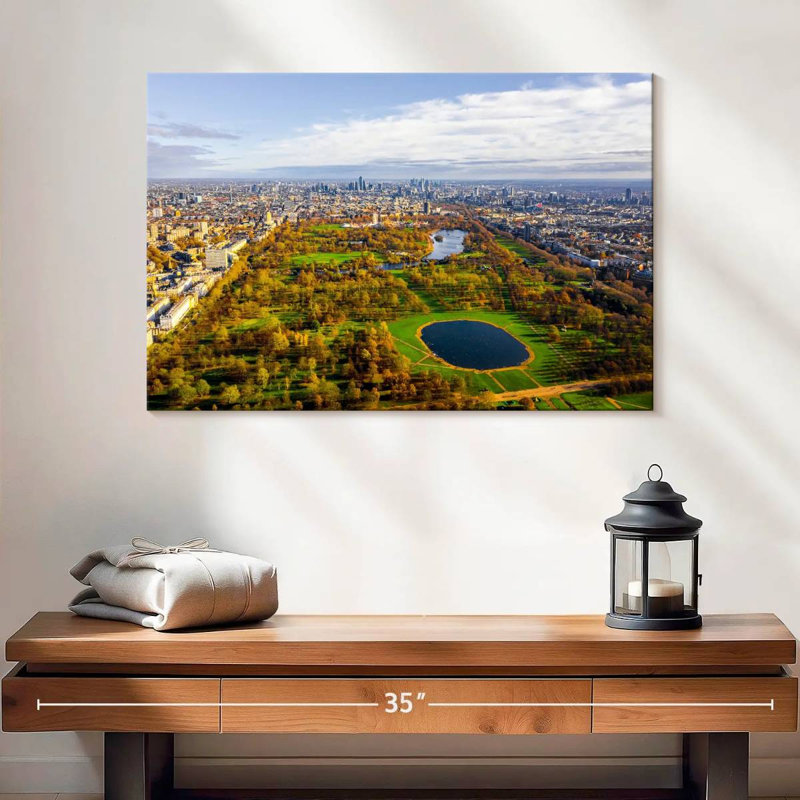 Vue aérienne de Hyde Park, H 16 po x l 24 po