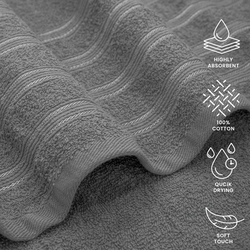 Pentheam Cotton Hand Towel, Gray