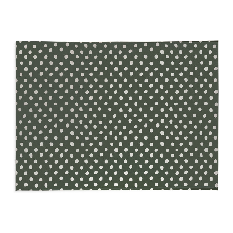 Dot Lyfe Lightweight Non-Slip Kitchen Mat, Rectangle 4' x 6', Chimichurri
