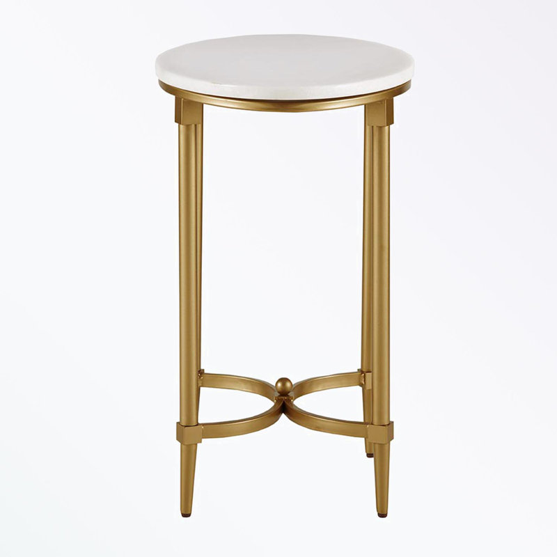 Table de bout ovale avec pieds en métal