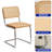 Tristen Rattan and Fabric Upholstered Dining Chairs-124083191-124083189