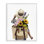 Femme portant un sac à dos floral avec fleurs de tournesol variées par Amelia Noyes - peinture à cadre flottant sur bois