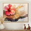 Chyanne fleurs d'hibiscus sur bois - art mural d'hibiscus pour le salon-344024412-344024410-344024401