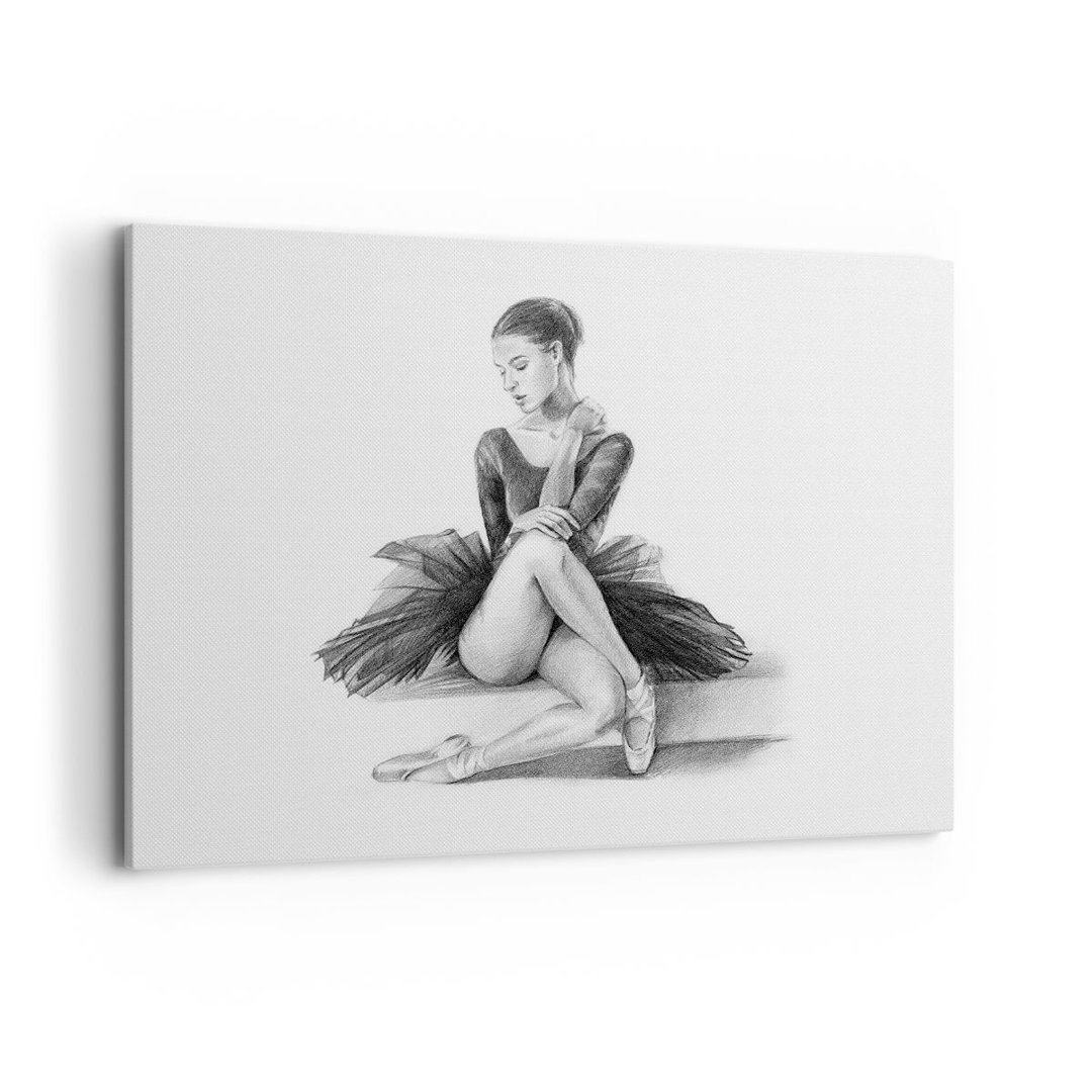 Leinwandbild Ballerina Drawing Pencil