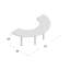 Table d'activité demi-lune effaçable à sec avec pieds réglables - blanc / noir-1173506775-1173506779-1195166483