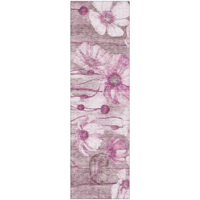 Premium Machine Washable Prisco Plum Rug