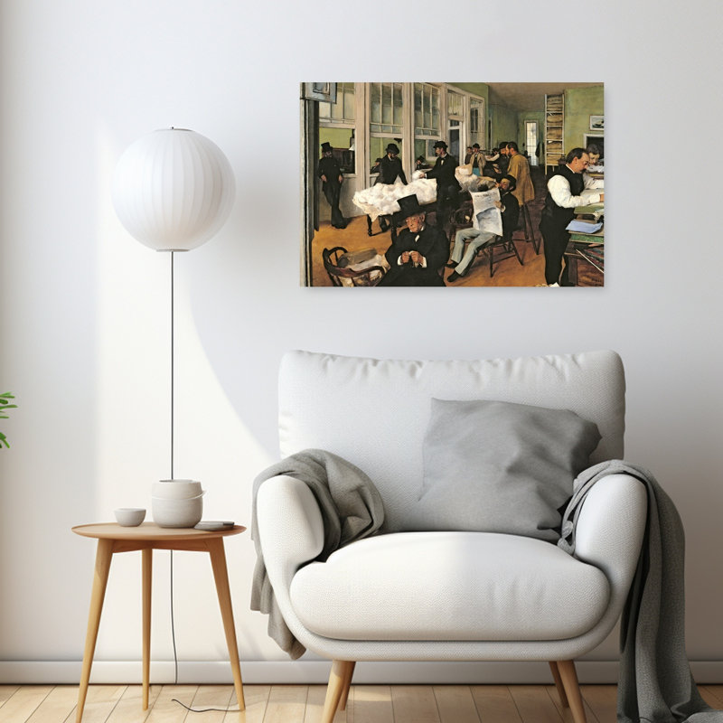 The Cotton Exchange, New Orleans, 1873 Impressionist Contemporary Wall Art Print, 60.96cm H x 91.44cm W