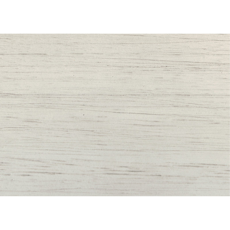 Ensemble de table de salle à manger 5 pièces à finition blanche antique avec 6 tiroirs et 4 chaises d'appoint rembourrées de style décontracté