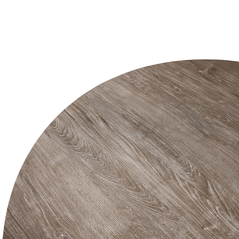 Hampson 47" Round MDF Dining Table – Compact Modern Table with Iron Legs for Kitchen, Dining Room, or Small Apartment Spaces