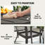 Ensemble repas 5 pièces avec table ronde et 4 chaises empilables