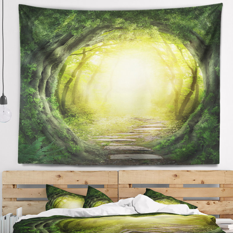 Tapisserie forêt verte, H 32 po x l 39 po