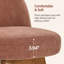 Tabouret de comptoir pivotant 26 po avec structure en bois massif et dossier moyen-914147504