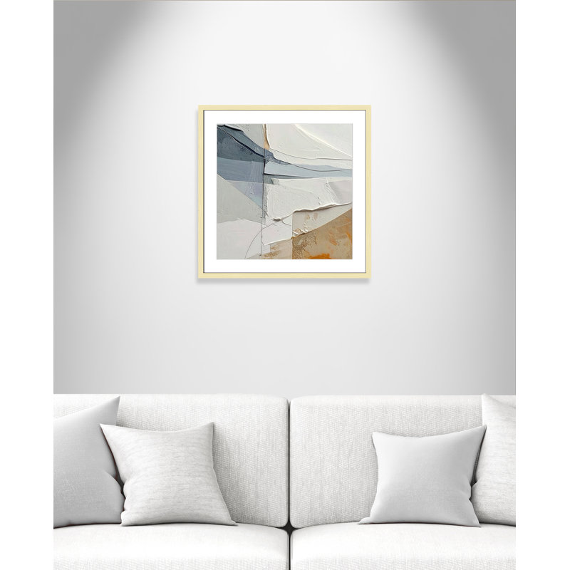 «Plastered IV» par Alonza Saunders, Matted Print, Matte Gold, 23.5'' W x 23.5'' H