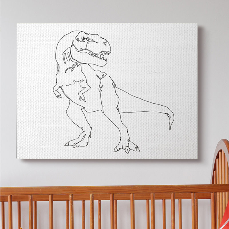 Dessin de Knap T-Rex, Toile tendue, H 16 po x l 20 po x P 1,5 po
