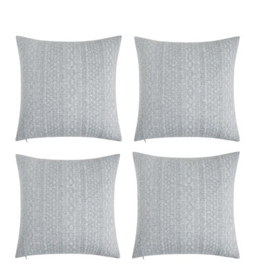 Knit Collection with Geometric pattern Throw Square