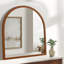 Miroir de salle de bain mural en bois arqué 35 "x 31" Anavaeh (ensemble de 2)-1402913128
