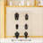 2-door Glass Display Cabinet 3 Shelves with Door, Floor Standing Curio Bookshelf