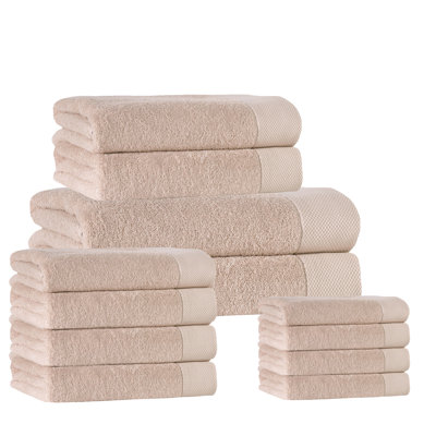 Ensemble de serviettes en coton turc 12 pièces Marcial