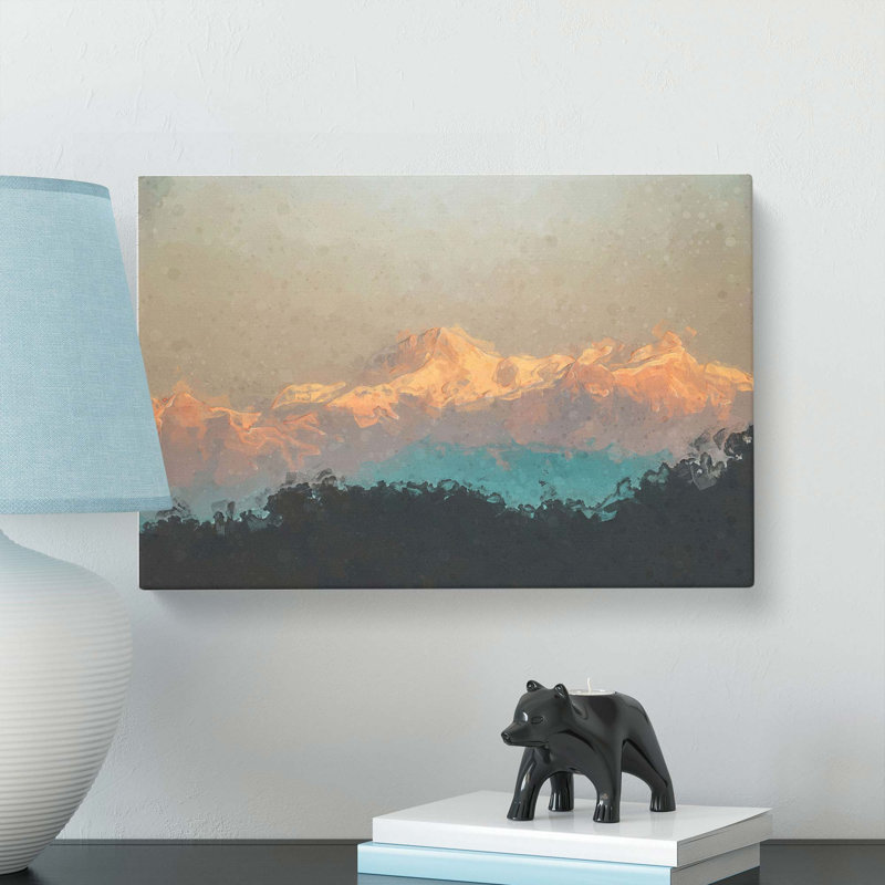 Mountains In Pokhara Nepal In Abstract - Wrapped Canvas Print, 35cm H x 50cm W x 3cm D