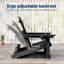 Ensemble de 4 chaises en PEHD Adirondack, chaises d'extérieur réglables toutes saisons à 3 positions pour terrasse de patio-1527297687