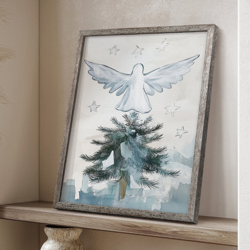 «Christmas Holiday Art CXLI», reproduction d'art encadrée - bois massif, H 30 po x l 24 po