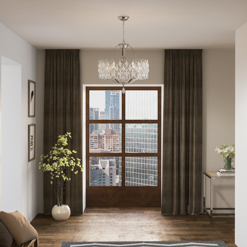 5 - Light Dimmable Drum Chandelier