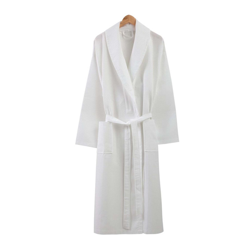 Peignoir en coton en coton éponge 100% en coton gaufrey unisexe, M