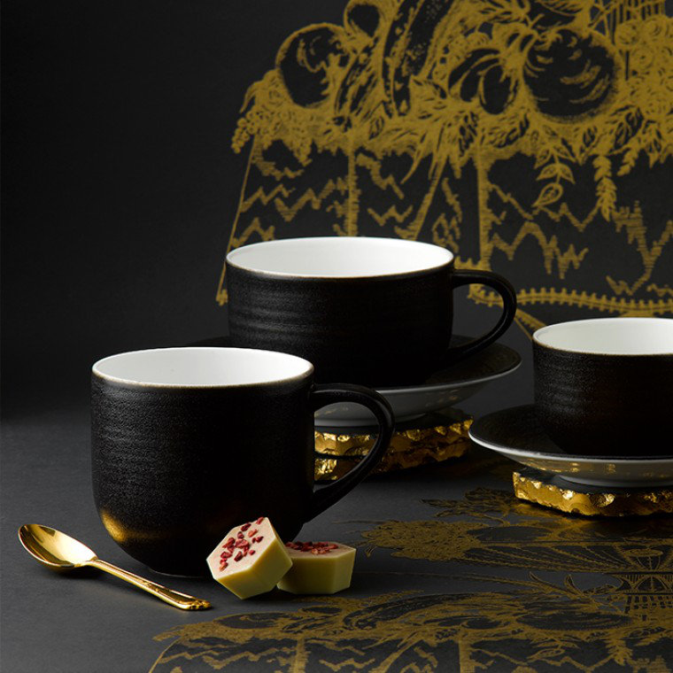 Art Glaze Bone China Espresso Cup, Almost Midnight, 12