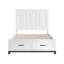 Lit plateforme grand blanc avec tiroirs de rangement et meubles de chambre à coucher en bois 1pc-1334511462
